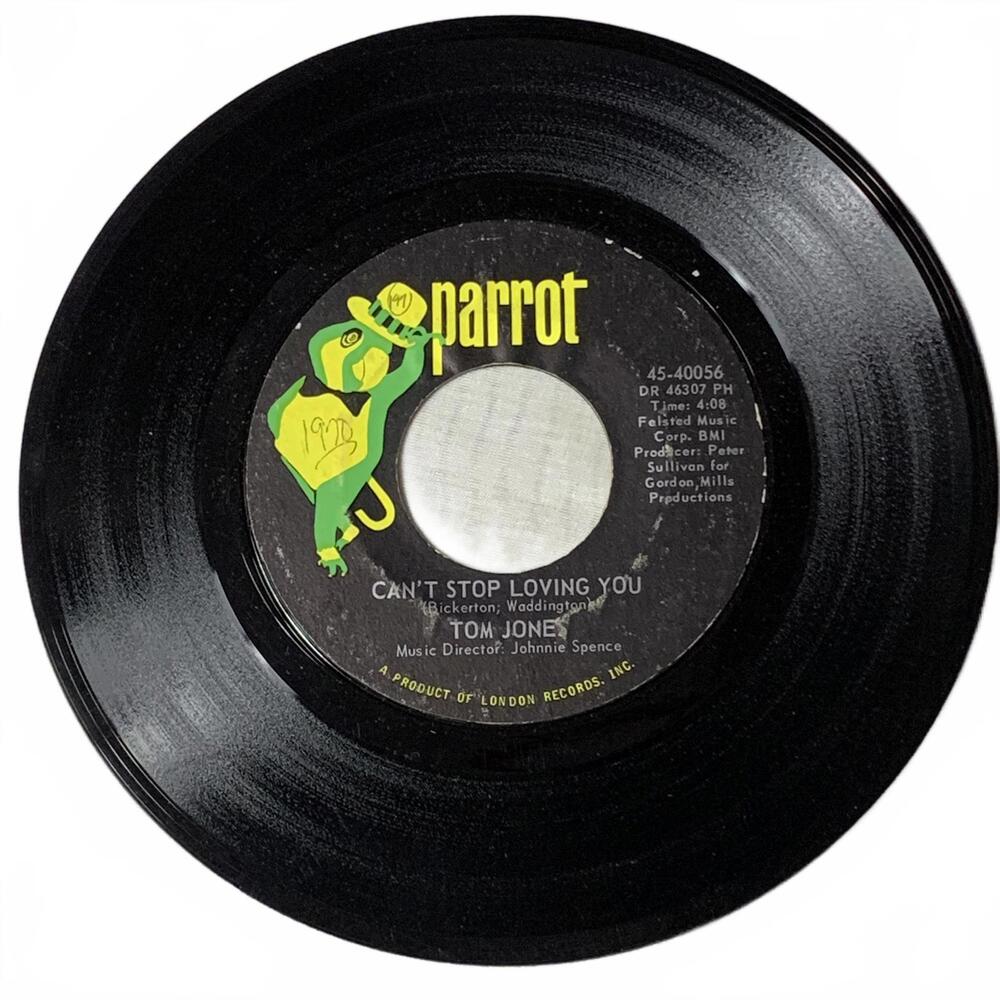 Tom Jones - Can't Stop Loving You / Never Give Away Love 7" Vinyl Single